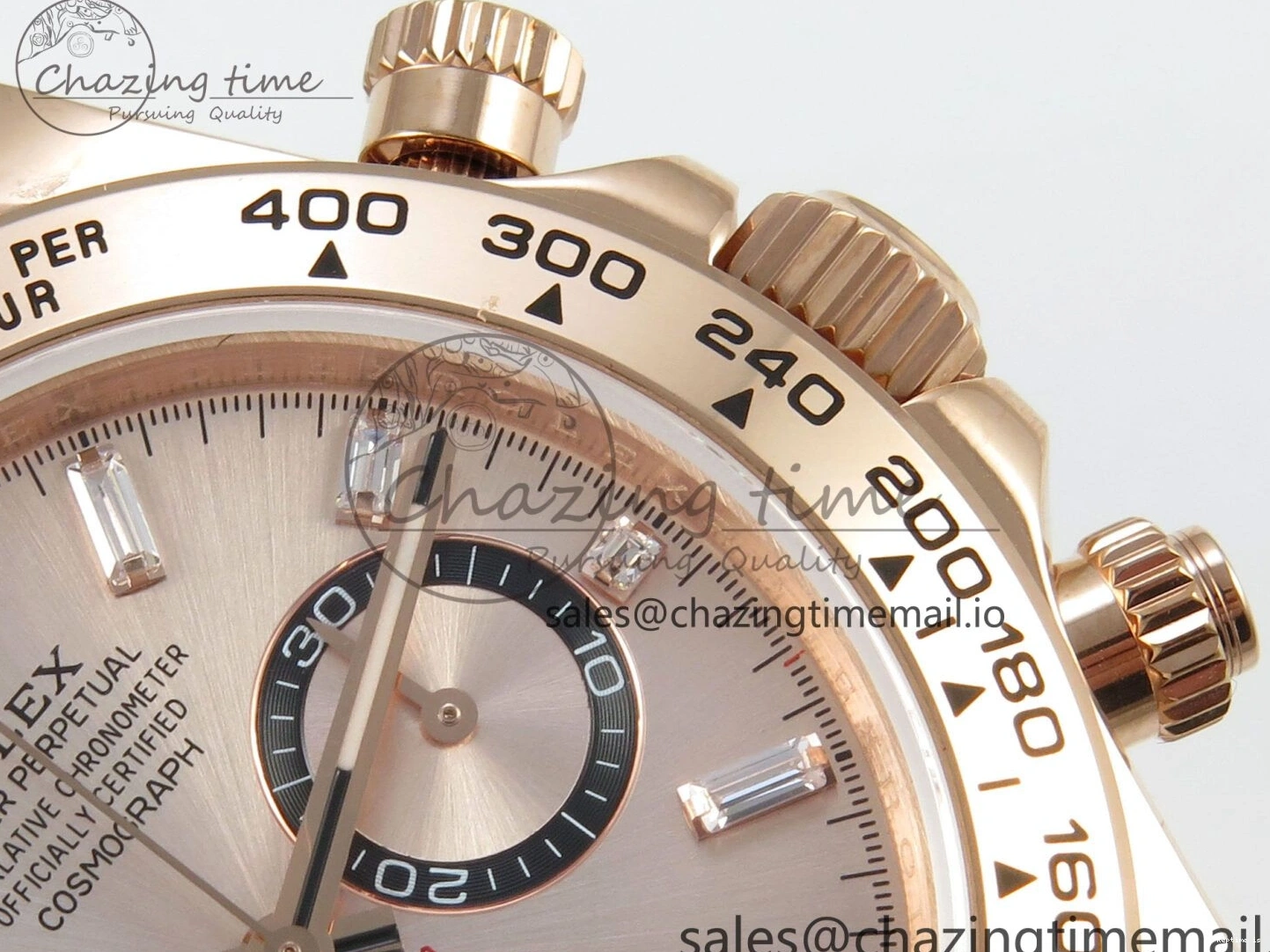 1227 TechFriendly Daytona 126505 RG QF 1:1 Best Edition RG Black Dial Crystal Markers On RG Bracelet SH4131 V6 (Gain Weight) 303